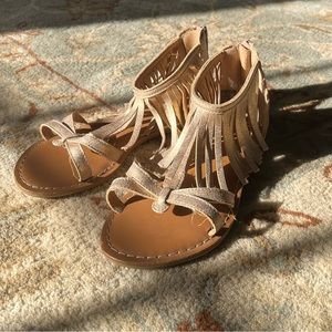Size 2 (girls) Gold Sandals